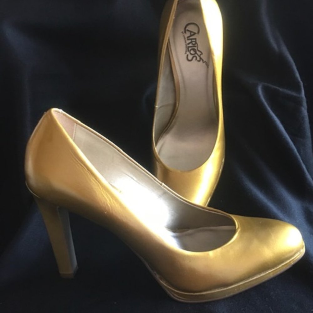 New Gold Carlos Santana Heels